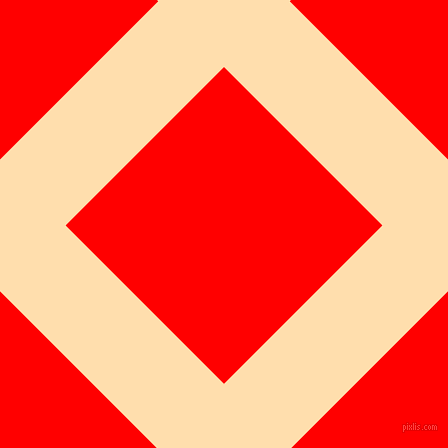 45/135 degree angle diagonal checkered chequered lines, 93 pixel lines width, 224 pixel square size, Navajo White and Red plaid checkered seamless tileable