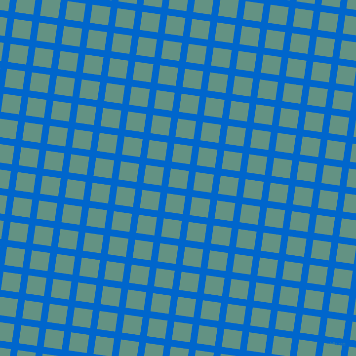 82/172 degree angle diagonal checkered chequered lines, 14 pixel line width, 37 pixel square size, Navy Blue and Patina plaid checkered seamless tileable