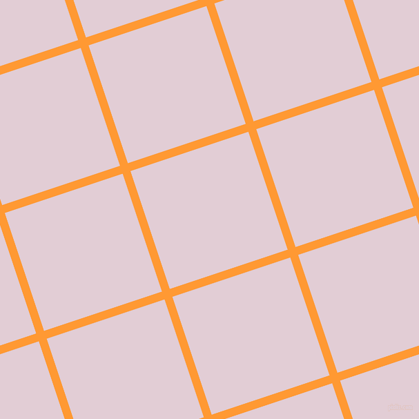 18/108 degree angle diagonal checkered chequered lines, 12 pixel lines width, 180 pixel square size, Neon Carrot and Prim plaid checkered seamless tileable