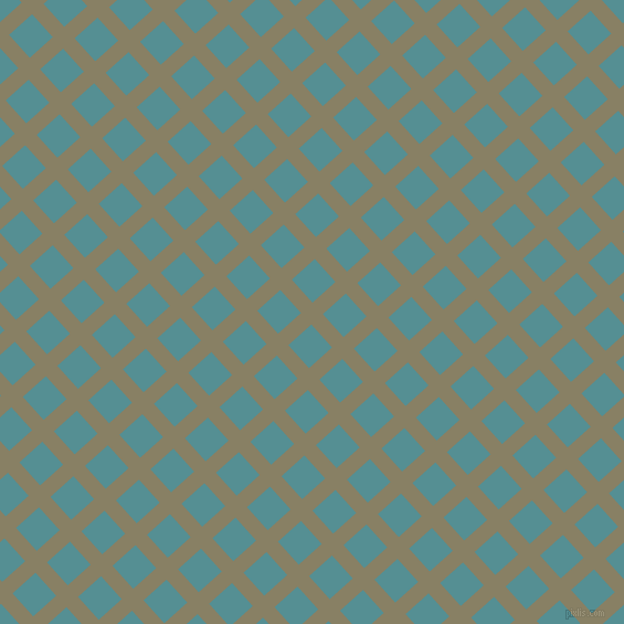42/132 degree angle diagonal checkered chequered lines, 14 pixel lines width, 28 pixel square size, Olive Haze and Half Baked plaid checkered seamless tileable