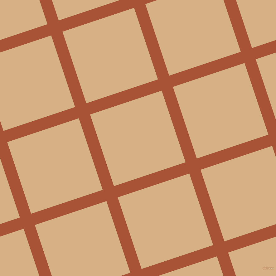 18/108 degree angle diagonal checkered chequered lines, 38 pixel lines width, 242 pixel square size, Orange Roughy and Calico plaid checkered seamless tileable