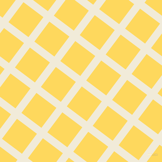 53/143 degree angle diagonal checkered chequered lines, 26 pixel lines width, 87 pixel square size, Orchid White and Dandelion plaid checkered seamless tileable