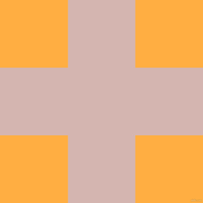 checkered chequered horizontal vertical lines, 223 pixel lines width, 446 pixel square size, Oyster Pink and Yellow Orange plaid checkered seamless tileable