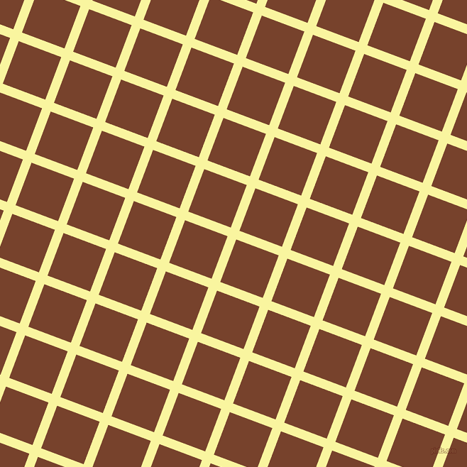 69/159 degree angle diagonal checkered chequered lines, 13 pixel lines width, 64 pixel square size, Pale Prim and Copper Canyon plaid checkered seamless tileable