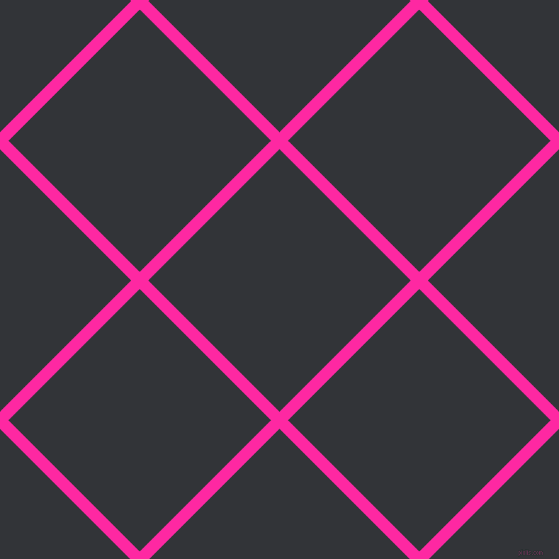 45/135 degree angle diagonal checkered chequered lines, 17 pixel line width, 262 pixel square size, Persian Rose and Ebony Clay plaid checkered seamless tileable