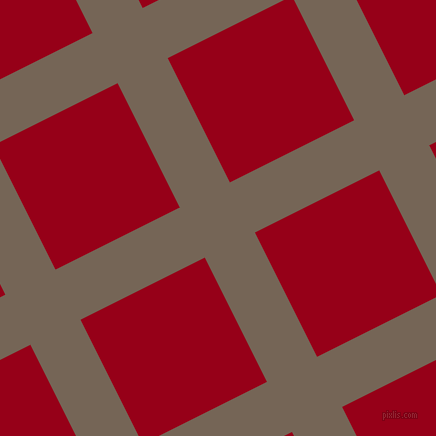 27/117 degree angle diagonal checkered chequered lines, 56 pixel line width, 139 pixel square size, Pine Cone and Carmine plaid checkered seamless tileable