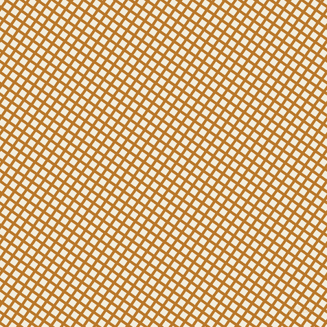 55/145 degree angle diagonal checkered chequered lines, 4 pixel line width, 9 pixel square size, Pirate Gold and Quarter Pearl Lusta plaid checkered seamless tileable