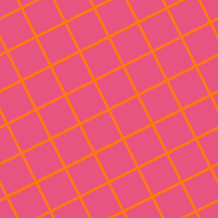 27/117 degree angle diagonal checkered chequered lines, 10 pixel line width, 103 pixel square size, Pumpkin and Dark Pink plaid checkered seamless tileable