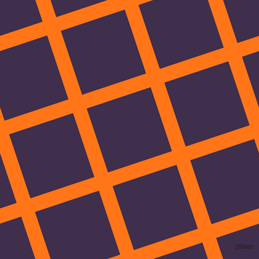 18/108 degree angle diagonal checkered chequered lines, 29 pixel line width, 135 pixel square size, Pumpkin and Jagger plaid checkered seamless tileable