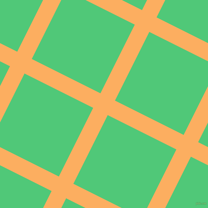 63/153 degree angle diagonal checkered chequered lines, 54 pixel line width, 255 pixel square size, Rajah and Emerald plaid checkered seamless tileable