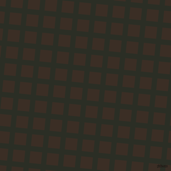 84/174 degree angle diagonal checkered chequered lines, 18 pixel lines width, 41 pixel square size, Rangoon Green and Sambuca plaid checkered seamless tileable