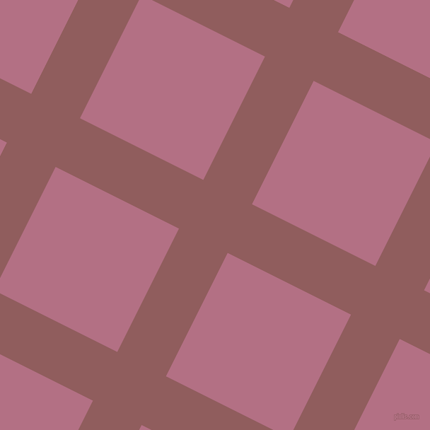 63/153 degree angle diagonal checkered chequered lines, 77 pixel line width, 195 pixel square size, Rose Taupe and Tapestry plaid checkered seamless tileable