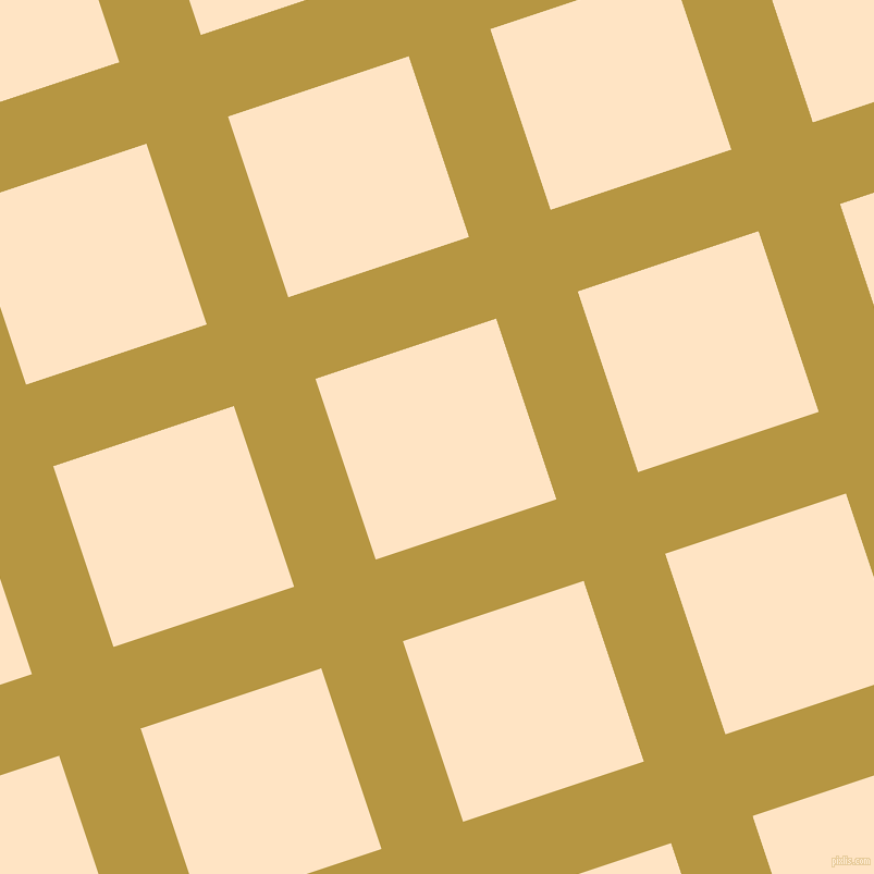 18/108 degree angle diagonal checkered chequered lines, 79 pixel lines width, 175 pixel square size, Roti and Bisque plaid checkered seamless tileable