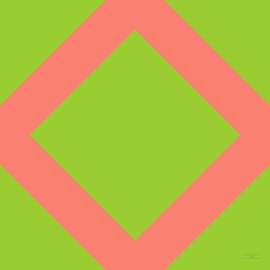 45/135 degree angle diagonal checkered chequered lines, 82 pixel lines width, 294 pixel square size, Salmon and Yellow Green plaid checkered seamless tileable