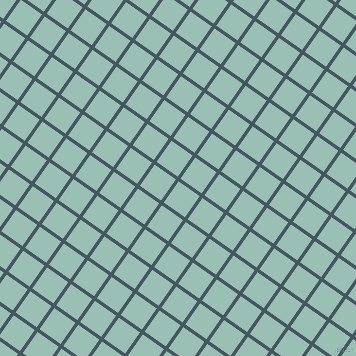 55/145 degree angle diagonal checkered chequered lines, 7 pixel line width, 53 pixel square size, San Juan and Shadow Green plaid checkered seamless tileable