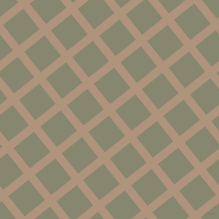 39/129 degree angle diagonal checkered chequered lines, 26 pixel lines width, 84 pixel square size, Sandrift and Schist plaid checkered seamless tileable