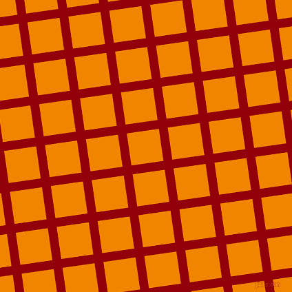 8/98 degree angle diagonal checkered chequered lines, 13 pixel lines width, 47 pixel square size, Sangria and Tangerine plaid checkered seamless tileable