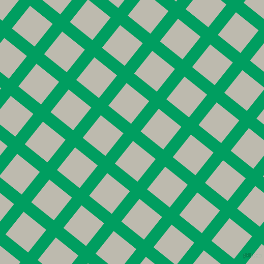 51/141 degree angle diagonal checkered chequered lines, 24 pixel line width, 57 pixel square size, Shamrock Green and Grey Nickel plaid checkered seamless tileable