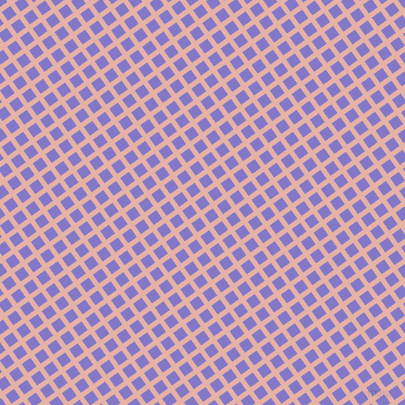 36/126 degree angle diagonal checkered chequered lines, 7 pixel lines width, 15 pixel square size, Shilo and Moody Blue plaid checkered seamless tileable