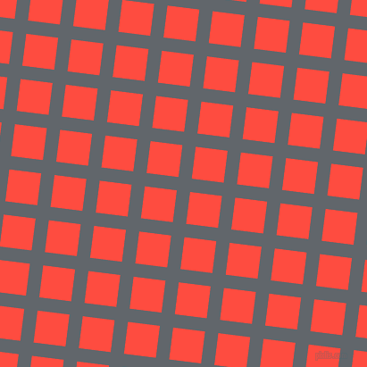 83/173 degree angle diagonal checkered chequered lines, 15 pixel line width, 36 pixel square sizeShuttle Grey and Sunset Orange plaid checkered seamless tileable
