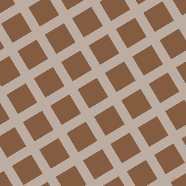 31/121 degree angle diagonal checkered chequered lines, 32 pixel line width, 75 pixel square size, Silk and Potters Clay plaid checkered seamless tileable
