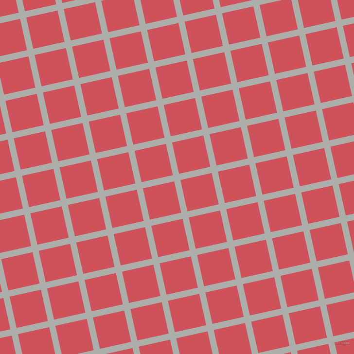 13/103 degree angle diagonal checkered chequered lines, 13 pixel lines width, 66 pixel square size, Silver Chalice and Mandy plaid checkered seamless tileable