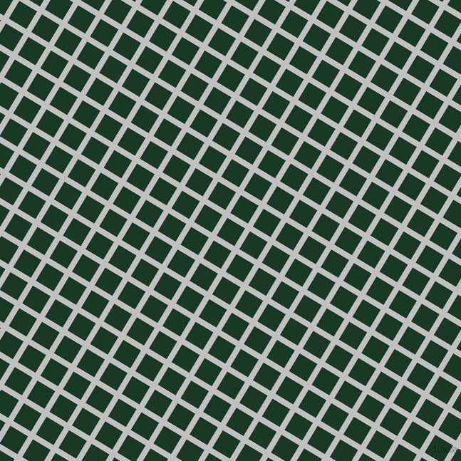 59/149 degree angle diagonal checkered chequered lines, 8 pixel lines width, 29 pixel square size, Silver and Deep Fir plaid checkered seamless tileable