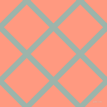 45/135 degree angle diagonal checkered chequered lines, 22 pixel line width, 129 pixel square size, Skeptic and Vivid Tangerine plaid checkered seamless tileable