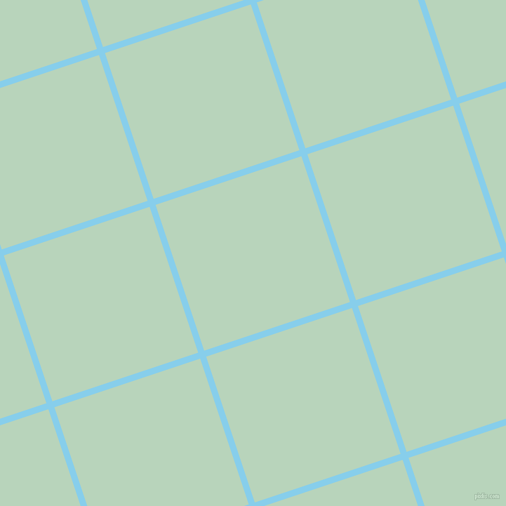 18/108 degree angle diagonal checkered chequered lines, 9 pixel lines width, 219 pixel square size, Sky Blue and Surf plaid checkered seamless tileable