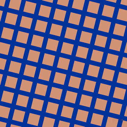 76/166 degree angle diagonal checkered chequered lines, 15 pixel line width, 36 pixel square size, Smalt and Feldspar plaid checkered seamless tileable