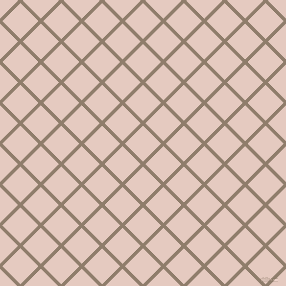 45/135 degree angle diagonal checkered chequered lines, 7 pixel lines width, 52 pixel square size, Squirrel and Dust Storm plaid checkered seamless tileable
