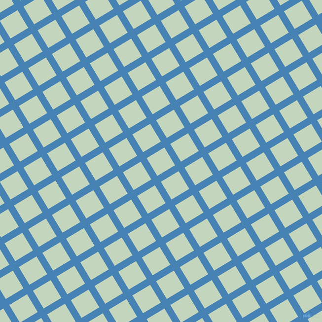 31/121 degree angle diagonal checkered chequered lines, 14 pixel lines width, 42 pixel square size, Steel Blue and Surf Crest plaid checkered seamless tileable