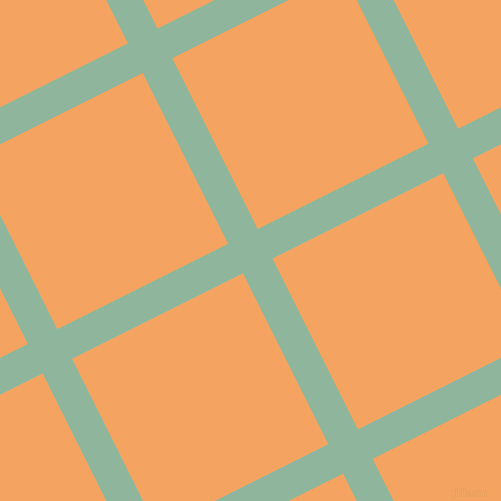 27/117 degree angle diagonal checkered chequered lines, 33 pixel line width, 191 pixel square size, Summer Green and Sandy Brown plaid checkered seamless tileable