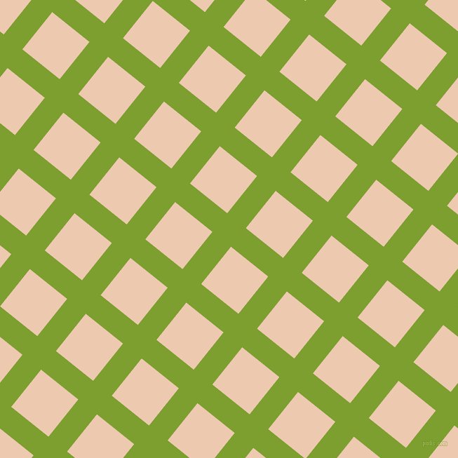 51/141 degree angle diagonal checkered chequered lines, 34 pixel lines width, 68 pixel square size, Sushi and Desert Sand plaid checkered seamless tileable