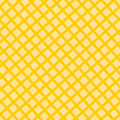 42/132 degree angle diagonal checkered chequered lines, 9 pixel line width, 22 pixel square size, Tangerine Yellow and Cream Brulee plaid checkered seamless tileable