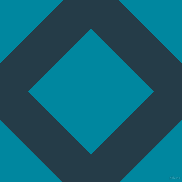 45/135 degree angle diagonal checkered chequered lines, 130 pixel lines width, 291 pixel square size, Tarawera and Eastern Blue plaid checkered seamless tileable