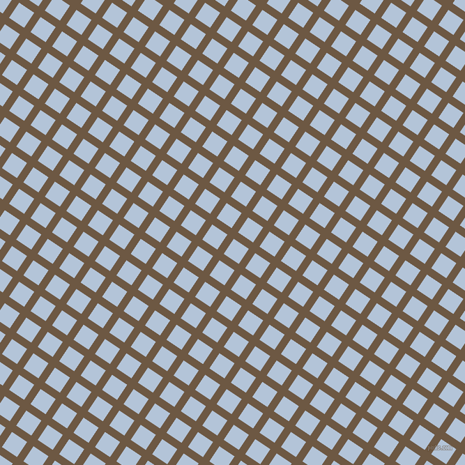 56/146 degree angle diagonal checkered chequered lines, 11 pixel line width, 26 pixel square size, Tobacco Brown and Spindle plaid checkered seamless tileable