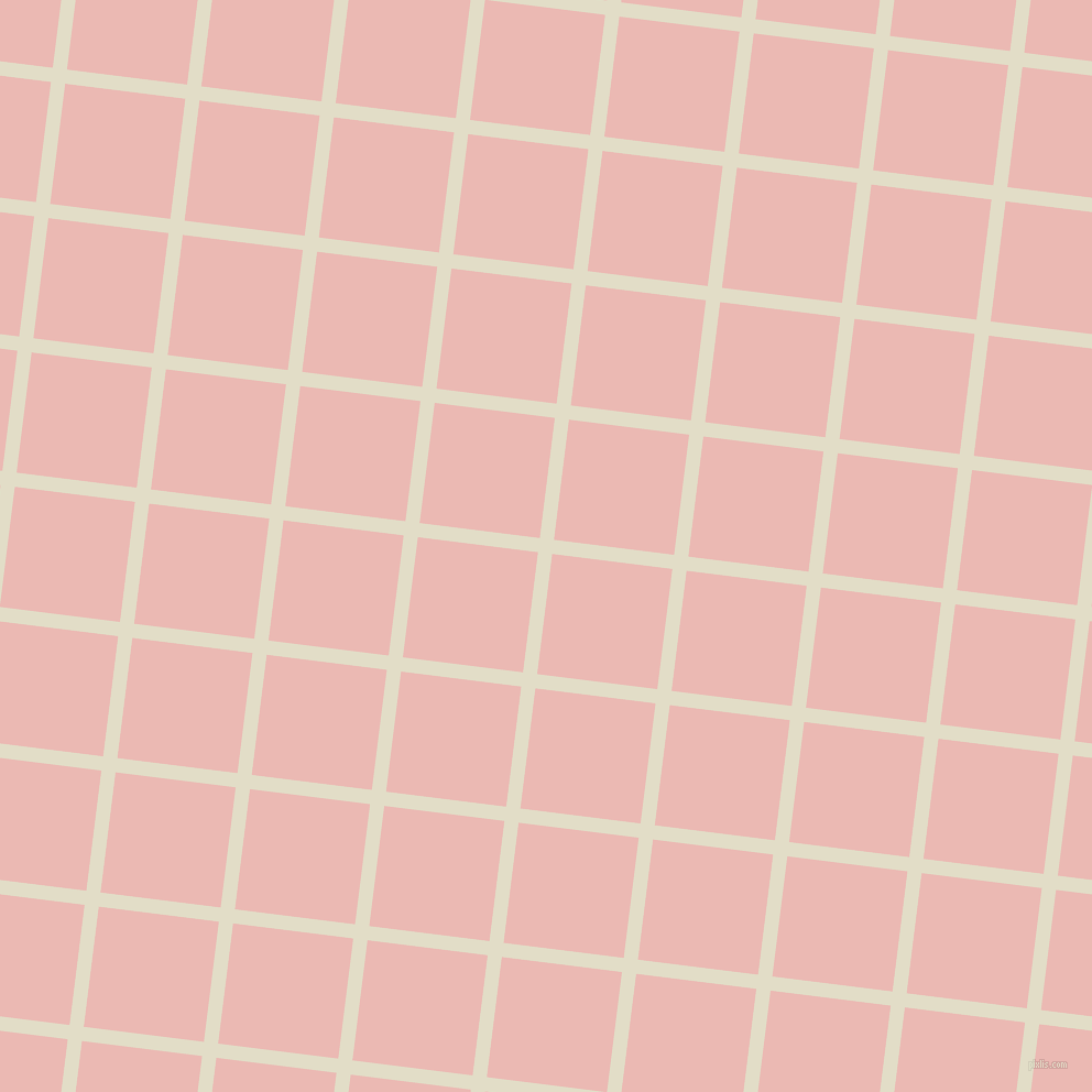 83/173 degree angle diagonal checkered chequered lines, 13 pixel line width, 110 pixel square size, Travertine and Beauty Bush plaid checkered seamless tileable