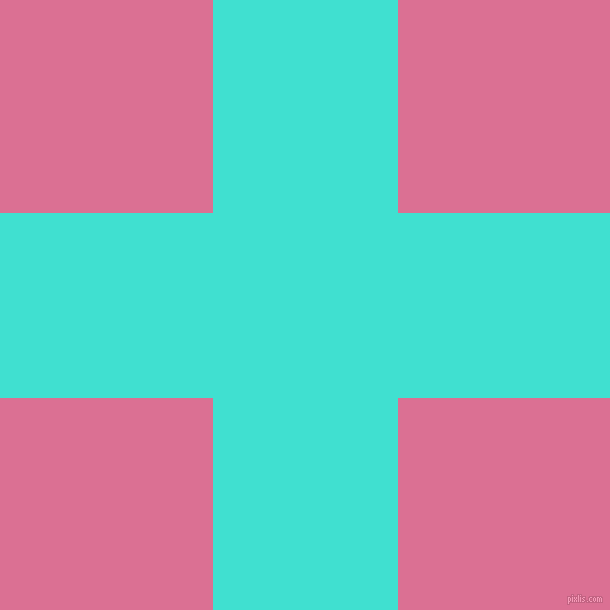checkered chequered horizontal vertical lines, 185 pixel lines width, 425 pixel square size, Turquoise and Pale Violet Red plaid checkered seamless tileable