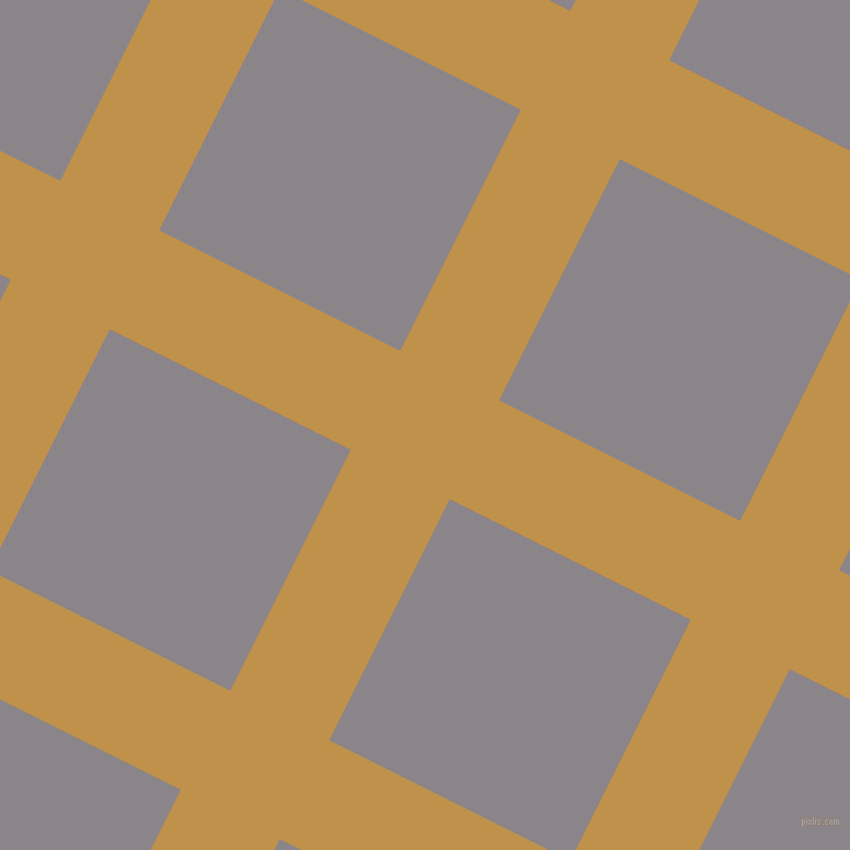 63/153 degree angle diagonal checkered chequered lines, 101 pixel line width, 246 pixel square size, Tussock and Taupe Grey plaid checkered seamless tileable