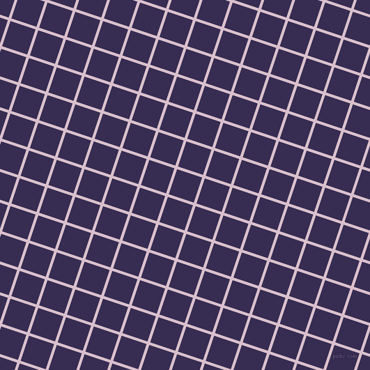 72/162 degree angle diagonal checkered chequered lines, 4 pixel line width, 38 pixel square size, Twilight and Cherry Pie plaid checkered seamless tileable