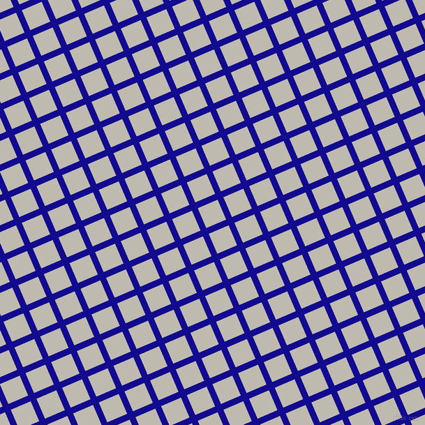 23/113 degree angle diagonal checkered chequered lines, 9 pixel lines width, 31 pixel square size, Ultramarine and Cotton Seed plaid checkered seamless tileable