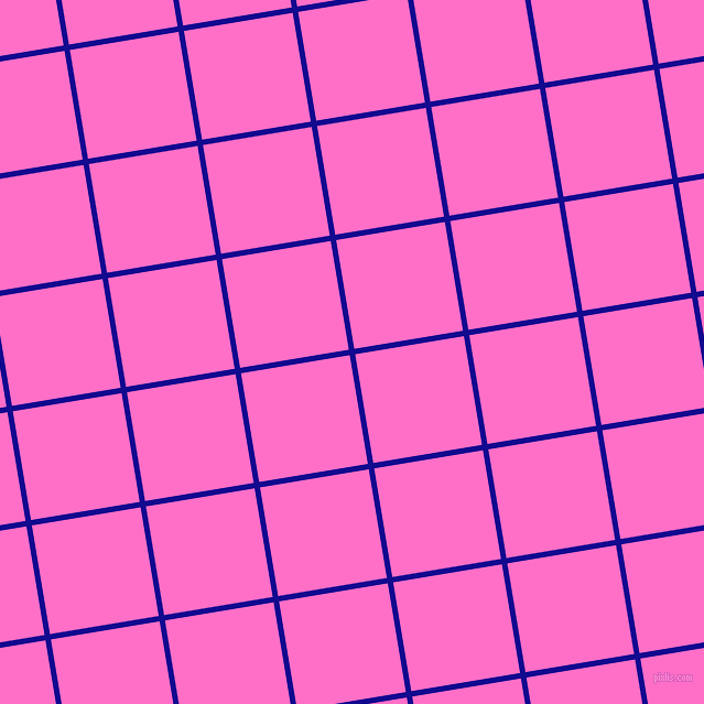 9/99 degree angle diagonal checkered chequered lines, 5 pixel lines width, 100 pixel square size, Ultramarine and Neon Pink plaid checkered seamless tileable