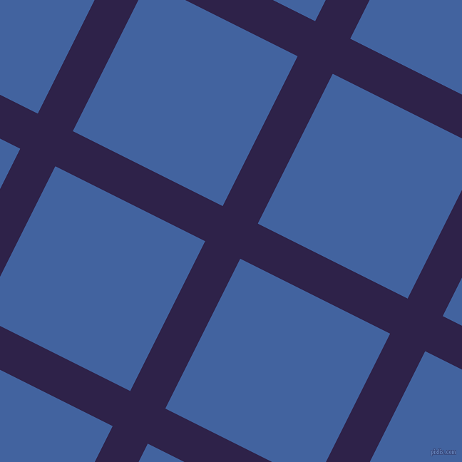 63/153 degree angle diagonal checkered chequered lines, 55 pixel line width, 235 pixel square size, Violent Violet and Mariner plaid checkered seamless tileable
