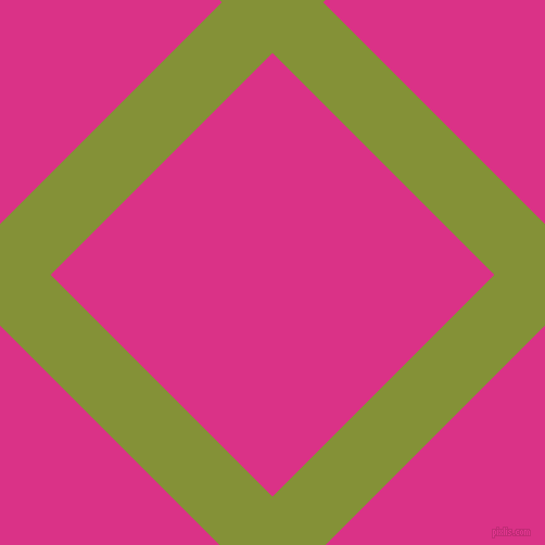 45/135 degree angle diagonal checkered chequered lines, 66 pixel line width, 289 pixel square size, Wasabi and Deep Cerise plaid checkered seamless tileable