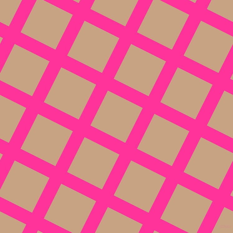 63/153 degree angle diagonal checkered chequered lines, 42 pixel line width, 125 pixel square size, Wild Strawberry and Rodeo Dust plaid checkered seamless tileable