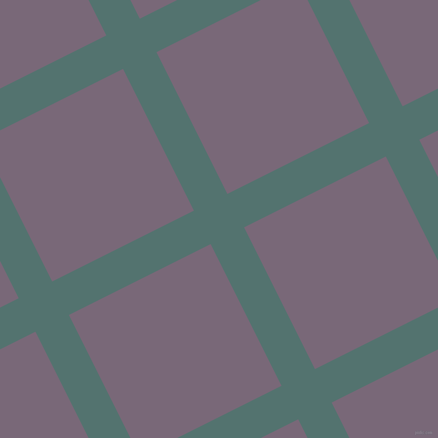 27/117 degree angle diagonal checkered chequered lines, 76 pixel line width, 322 pixel square size, William and Old Lavender plaid checkered seamless tileable