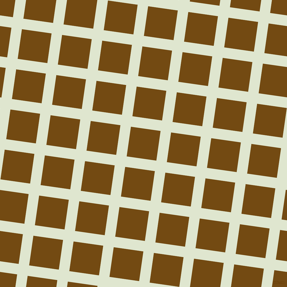 82/172 degree angle diagonal checkered chequered lines, 35 pixel line width, 99 pixel square size, Willow Brook and Raw Umber plaid checkered seamless tileable