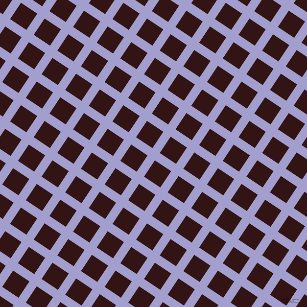 56/146 degree angle diagonal checkered chequered lines, 18 pixel lines width, 40 pixel square size, Wistful and Seal Brown plaid checkered seamless tileable