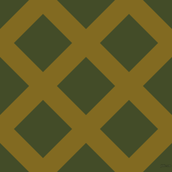 45/135 degree angle diagonal checkered chequered lines, 66 pixel lines width, 138 pixel square size, Yukon Gold and Bronzetone plaid checkered seamless tileable